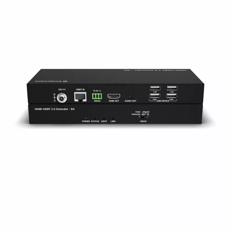 Kindermann HDMI-HDBT 2.0 Extender - récepteur - RS-232 - USB 2.0
