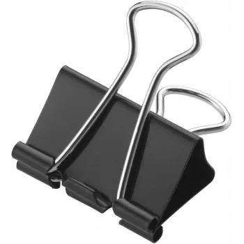 12 pinces double clip Westcott 19 mm noir/argent