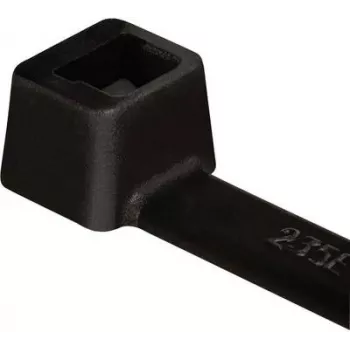 HellermannTyton T18R Serre-câble, polyamide 6.6, noir, longueur 100 mm, largeur 2,5 mm, épaisseur 1 mm, diamètre de faisceau 22 mm, résistance à la traction 80 N, lot de 100
