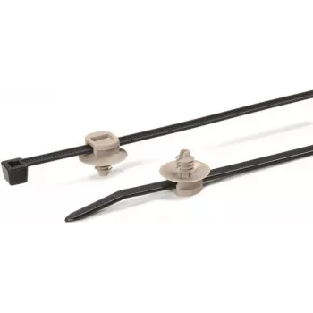 HellermannTyton T50RFT5-PA66HS/PA66 BK/GY 500 Serre-câble (150-55941)