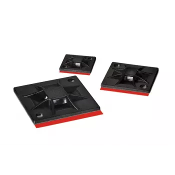 Fixation adhésive HellermannTyton QM30APT-A-PA66-BK 30x30 mm noire (lot de 100)