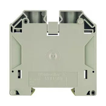Weidmüller Feed-Through Terminal Block WDU 50N, Screw Connection, 50 mm², 1000 V, 150 A, Dark Beige