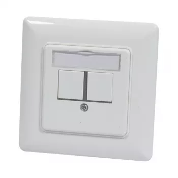 Support de module Keystone Synergy 21 boîte encastrée pour 2x module TP blanc pur 180°
