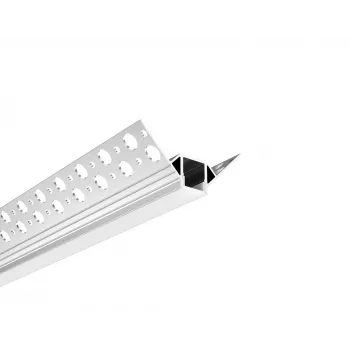 Profilé d'angle en U LED SYNERGY21 200 cm ALU070-R pour plaque de plâtre