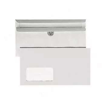 Bong enveloppes 125x235mm autocollantes avec fenêtre ultra blanc boîte compacte 1000 pièces