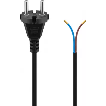 Câble de raccordement universel pour aspirateur Goobay, 2 x 0,75 mm², 7,5 m, noir (58913)