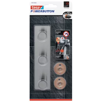 Barre à crochets Tesa Powerbutton Classic acier inoxydable (59334-00000-01)