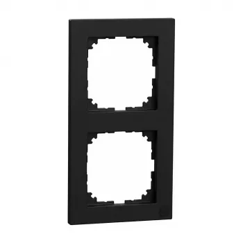 Cadre Merten M-Pure 2 postes noir mat MEG4020-3603