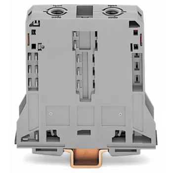WAGO 285-195 borne CAGE CLAMP® pour rail DIN, 2 conducteurs, 125A, 1000V, gris