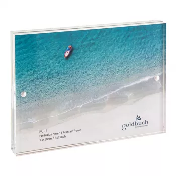 Goldbuch Pure Cadre photo individuel transparent en verre acrylique 13 x 18 cm rectangulaire 180 mm