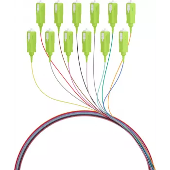 EFB Elektronik Pigtail fibre SC 50/125 OM5, jeu 12 couleurs, 2m