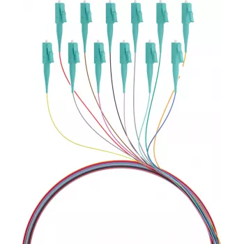 EFB Elektronik pigtail fibre LC 50/125 OM3 ensemble 12 couleurs 2m - ensemble câble/adaptateur - multimode