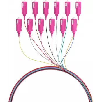EFB Electronics pigtail fibre SC 50/125 OM4 ensemble 12 couleurs 2m - ensemble câble/adaptateur - monomode ou multimode