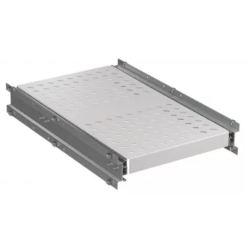 EFB Elektronik étagère extractible renforcée, 6 x montage latéral, 140 kg, RAL 9005 (691640ATS.02)