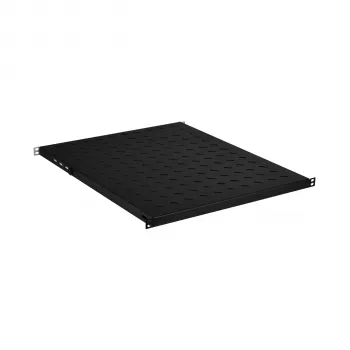 EFB Electronics étagère fixe 19 pouces 0,5U, profondeur réglable 550-650 mm, capacité de charge 70 kg, RAL 9005 noir de jais