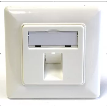 Ensemble de cadre 1 port EFB Elektronik pour modules Keystone, DIN 49075, blanc pur (RAL 9010)