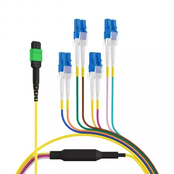 EFB ELEKTRONIK Câble trunk MPO-PLUS/APC(F)-LC OS2 8 fibres type B LSZH jaune 5m