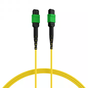 EFB ELEKTRONIK Câble de raccordement MPO-PLUS/APC(F)-MPO-PLUS/APC(F) OS2 12 fibres type B LSZH jaune 10m