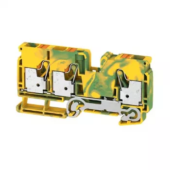 Borne de terre de protection universelle Weidmüller série A A3C 10 PE, raccordement à vis, 10 mm², vert/jaune