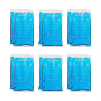 Relaxdays Rectangular Cooling Pads Blue 15 x 8 cm, 12 Pieces