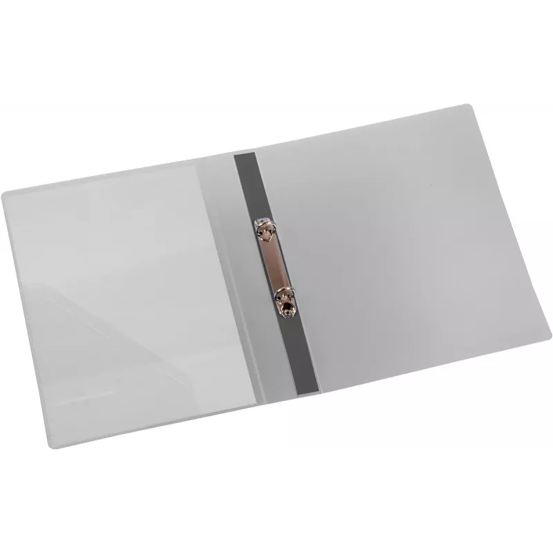 Classeur de présentation à anneaux Eichner 2 anneaux gris-transparent