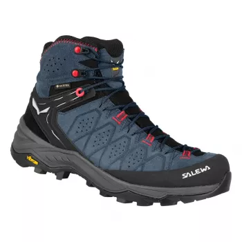 Chaussures de randonnée femme SALEWA Alp Trainer 2 Mid GTX - Java Blue/Fluo Coral - UK 6 (EU 39)