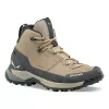 SALEWA Puez Leather Mid PTX Shoes Women Quicksand Onyx UK