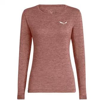 T-shirt à manches longues Puez Melange Dry SALEWA femme rose S