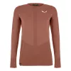 Sous-couche thermique Salewa Zebru Medium Warm AMR L/S Tee femme - Etruscan Red, XS