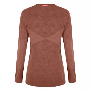 Haut sous-couche Salewa Zebru Medium Warm AMR L/S Tee femme - Etruscan Red, taille L