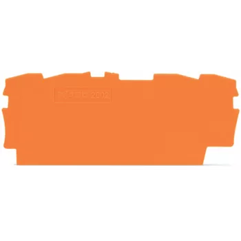 WAGO 2002-1492 plaque d'extrémité et intermédiaire, orange, épaisseur 0,8 mm