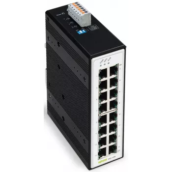 Commutateur Ethernet Gigabit industriel non administrable WAGO 852-1106, 8 ports, 10/100/1000 Mbps, montage sur rail DIN