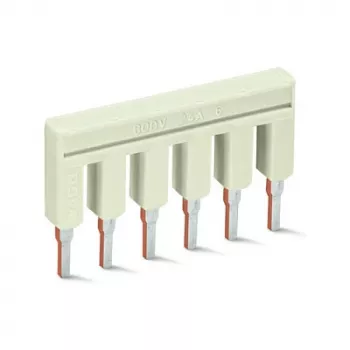 WAGO 2002-406 cavalier Push-in, 6 voies, isolé, gris clair