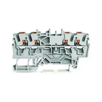 WAGO borne de passage 4 conducteurs Push-in 2,5 mm² gris