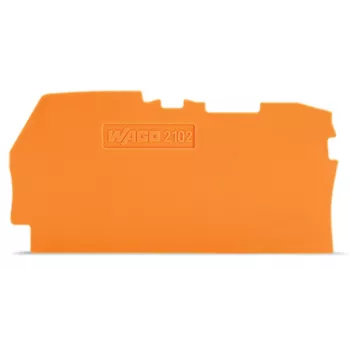 WAGO 2102-1292 plaque d'extrémité et intermédiaire, 0,8 mm, orange