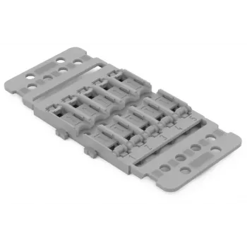 WAGO 221-2505 support de montage avec décharge de traction, 5 positions, gris