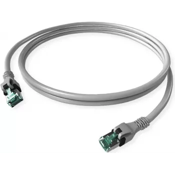 Câble patch EasyLan DualBoot PushPull Cat.6a S/FTP 10m - gris