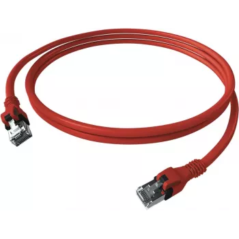 Câble patch push EasyLan CPP1ORARAR0020 DualBoot Cat.6A blindé rouge 2,0m