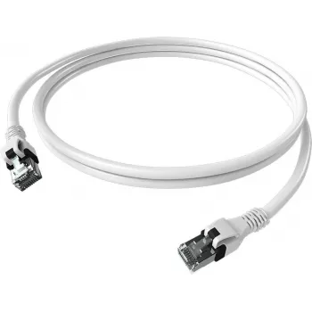 Câble patch EasyLan saCon DualBoot S/FTP blanc 1,0 m Cat.6A