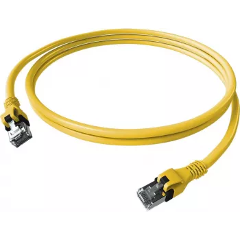 Câble patch EasyLan saCon DualBoot Cat.6A S/FTP jaune 7,5 m