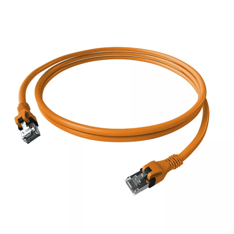 Câble patch EasyLan saCon DualBoot S/FTP orange 5,00 m Cat.6A