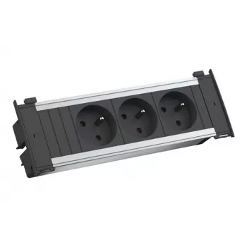 Bachmann Kapsa S 3xUTE rallonge électrique 2,0 m CEE7/7 noir