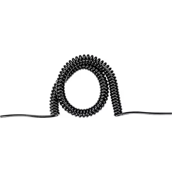 BACHMANN câble spiralé H05VV-F 3G1,5mm² 1,5m-6m noir 0,2m extrémités droites