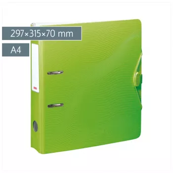 Classeur à levier BRUNNEN WAVE vert kiwi plastique 7 cm DIN A4