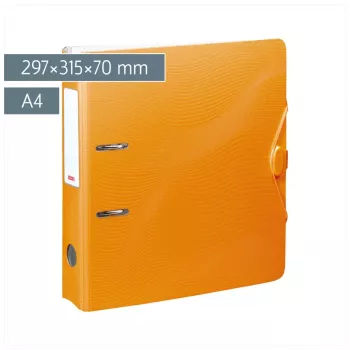 BRUNNEN WAVE Classeur à levier orange plastique 7,0 cm DIN A4