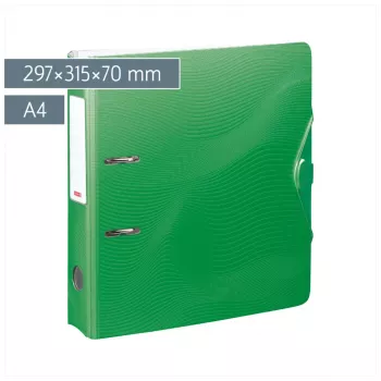 BRUNNEN WAVE Classeur à levier vert plastique 7,0 cm DIN A4