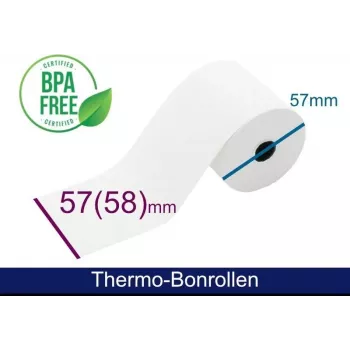Rouleau thermique ARTDEV - 57x58x12 mm, blanc, 40 m