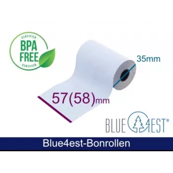 ARTDEV rouleau de papier thermique - 57x35x12 B/D max./K blanc 14m Blue4est Blue