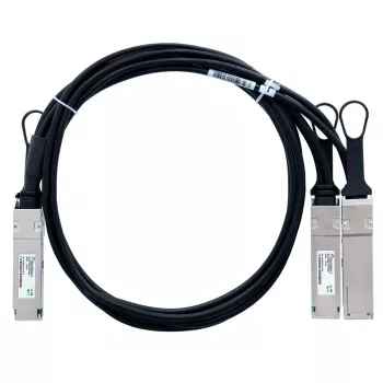 Câble direct attach passif (DAC) breakout BlueOptics BlueLAN QSFP56 compatible Lenovo 4Z57A11477 - 200G vers 2x100G twinaxial cuivre, QSFP56 vers 2xQSFP56, pour connexions en rack et racks adjacents