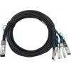 Câble Direct Attach Breakout passif BlueLAN 100GBASE-CR4 QSFP28 vers 4x25GBASE-CR SFP28 1 m AWG26 compatible BlueOptics Edge Core ET7402-25DAC-1M